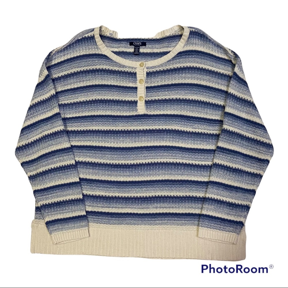 CHAPS Women’s Plus Size Long Sleeves Henley Sweater Size XXL - Picture 7 of 11